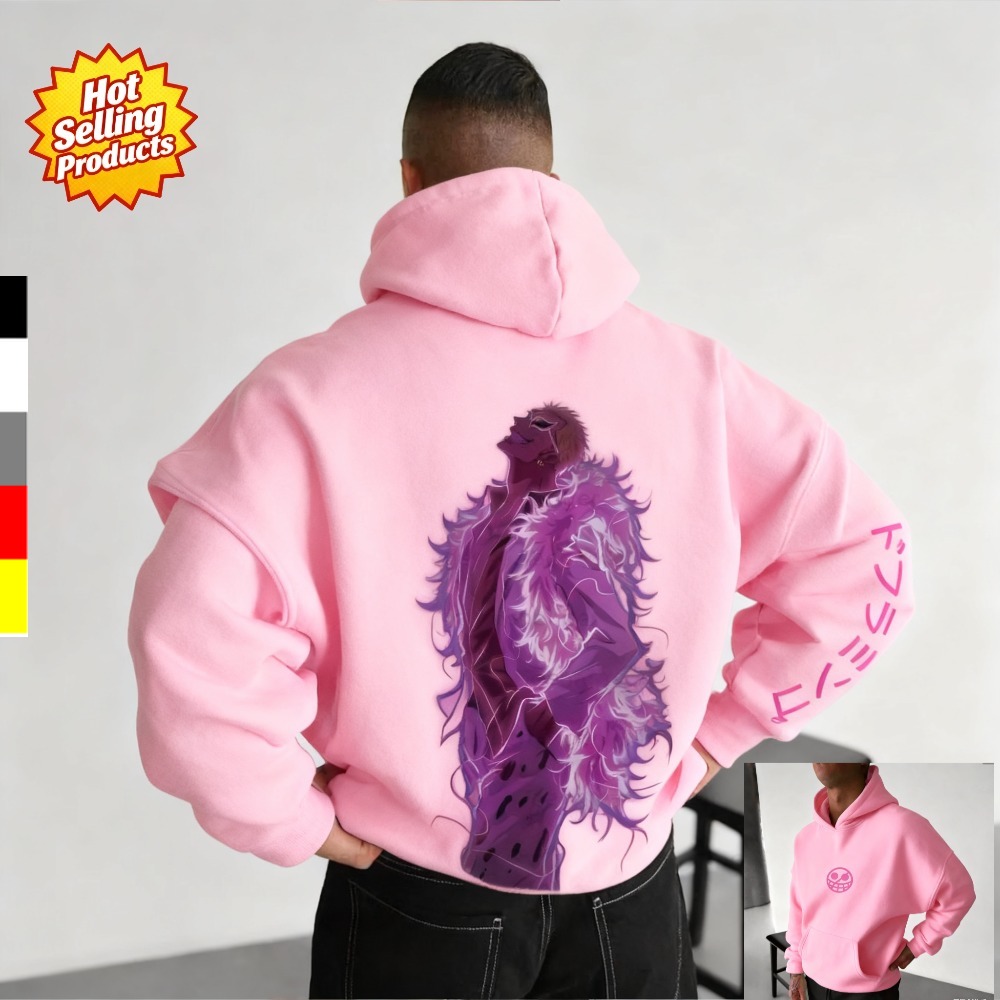 Anime Merchandise Shop - 원피스 후드티 돈키호테 도플라밍고 새로운 스웨트셔츠