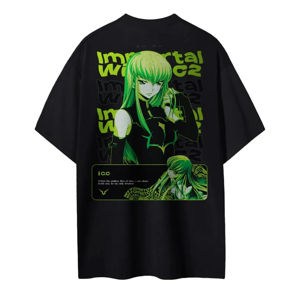 Anime Merchandise Shop - 새로운 코드 기어스 티셔츠 C.C. 캐릭터