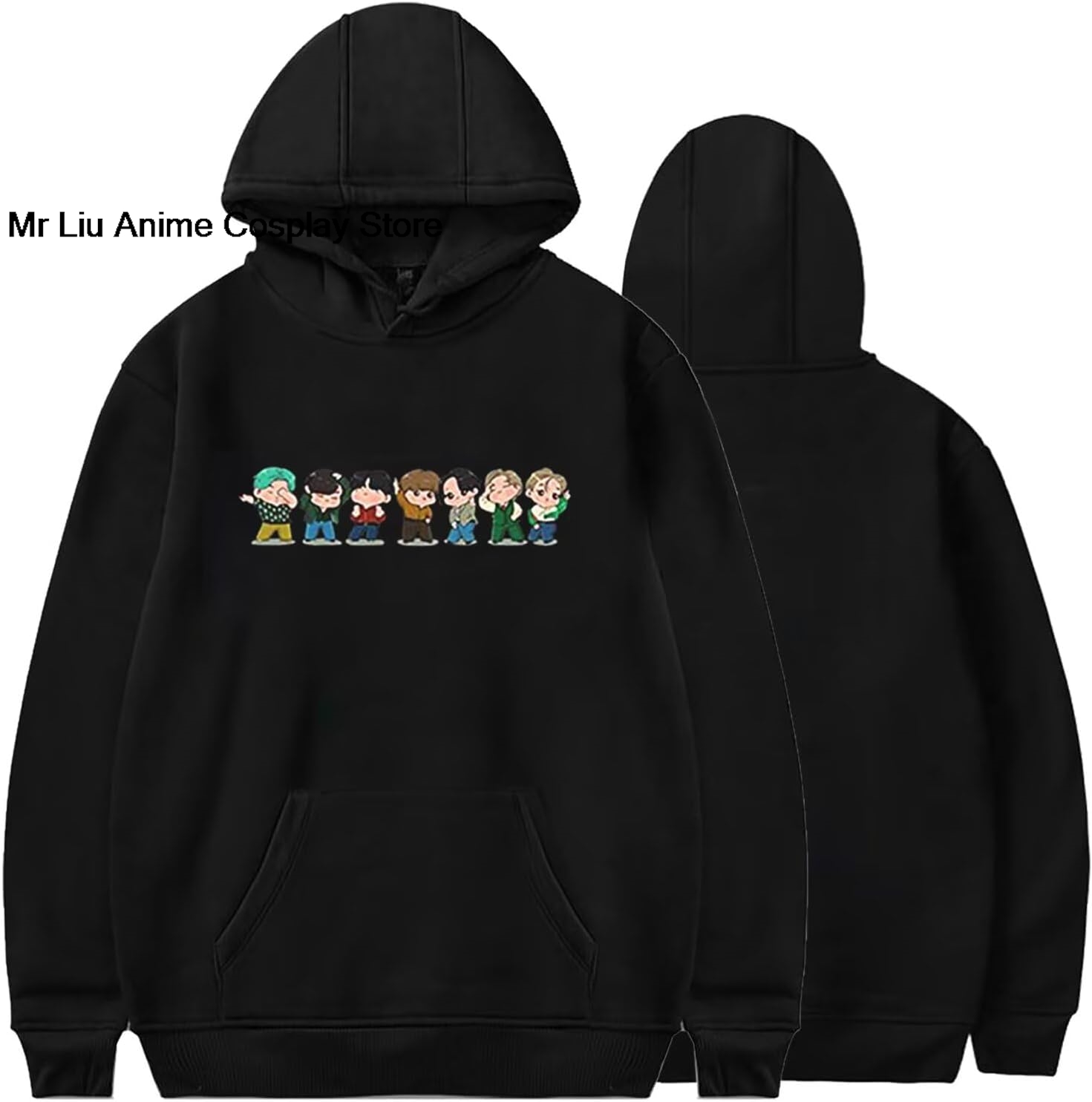 Anime Merchandise Hoodie - 여성 그래픽 후드티 Love Yourself 스웨트셔츠