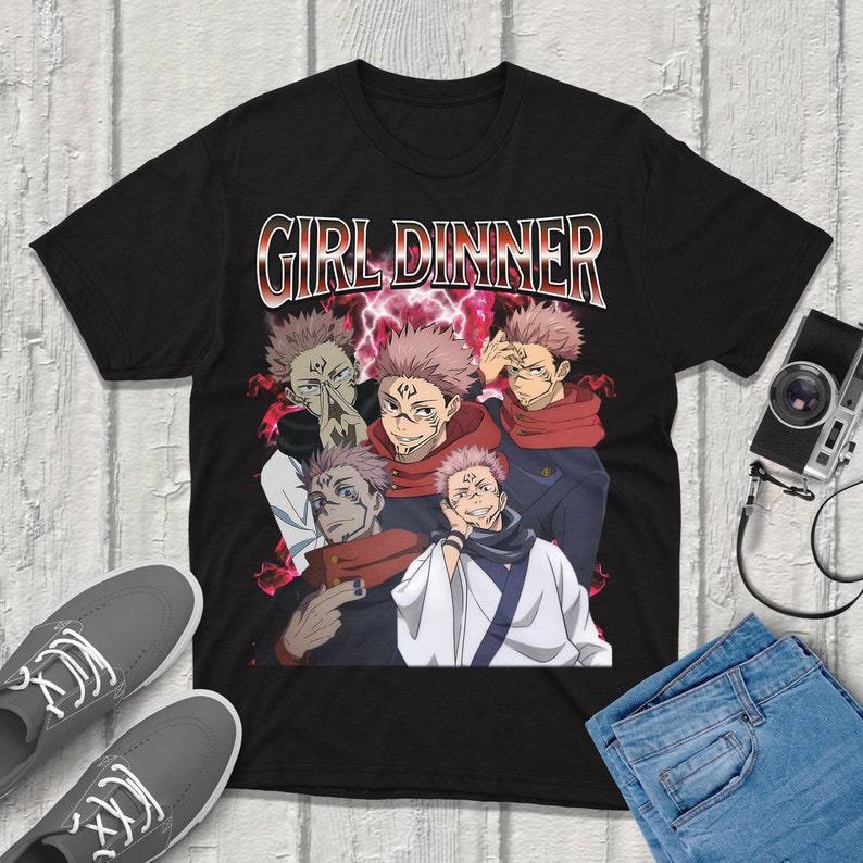 Premium Anime Merchandise - Sukuna Jujutsu-Kaisen 티셔츠 streetwear 프리미엄 품질