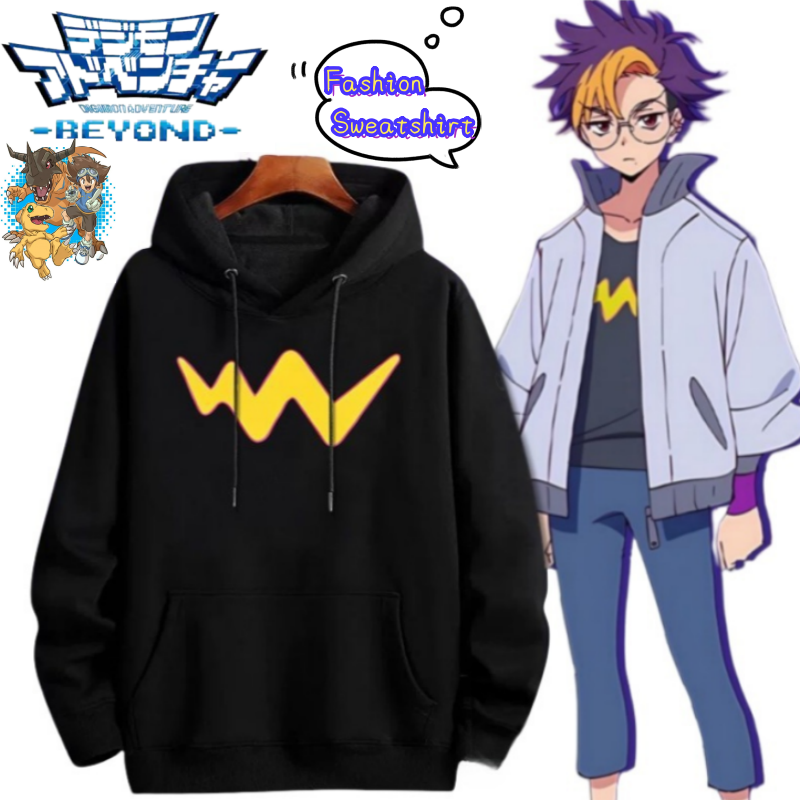 Anime Merchandise Hoodie - 디지몬 어드벤처 아구몬 그레이몬 타이치 야가미