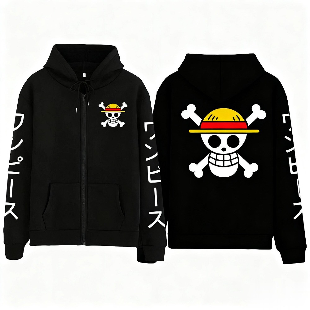 Anime Merchandise Shop - 새로운 오버사이즈 원피스 루피 애니메이션 지퍼