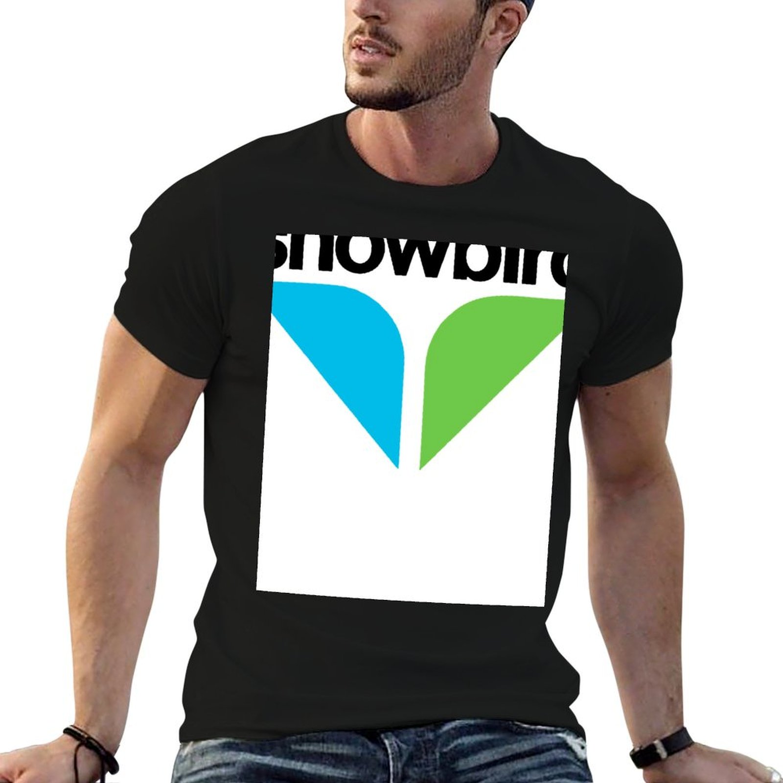 Anime Merchandise Logo - Snowbird 로고 상품 티셔츠 티셔츠 남자