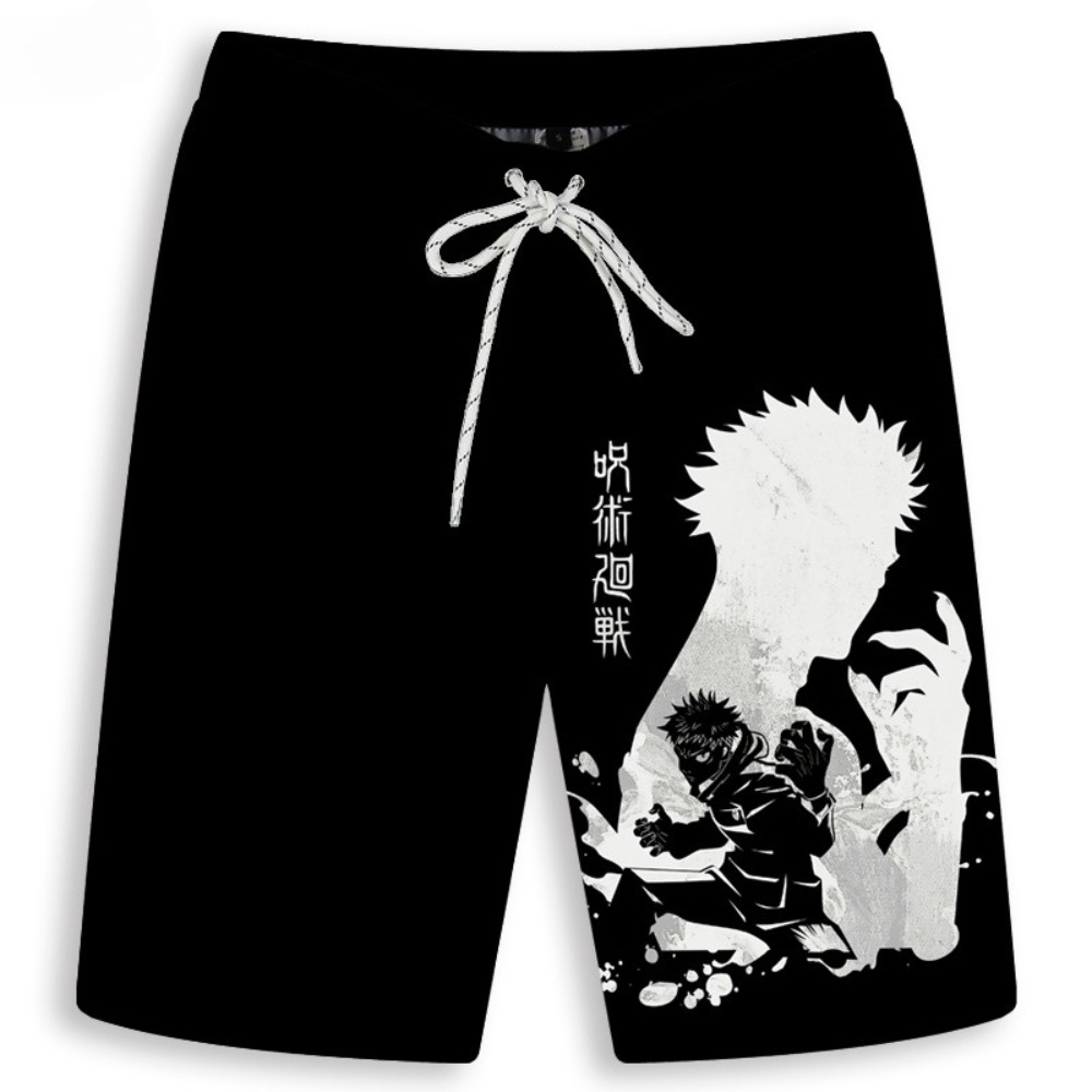 남성용 고조 사토루 프린트 반바지 남성 여성 스포티 캐 - Anime Merchandise Shop 리뷰 및 가격
