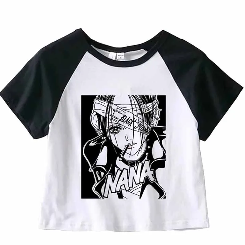 나나 일본 애니메이션 반팔 크롭탑 티셔츠, 캐주얼 하라 - Nana Anime Merchandise 리뷰 및 가격