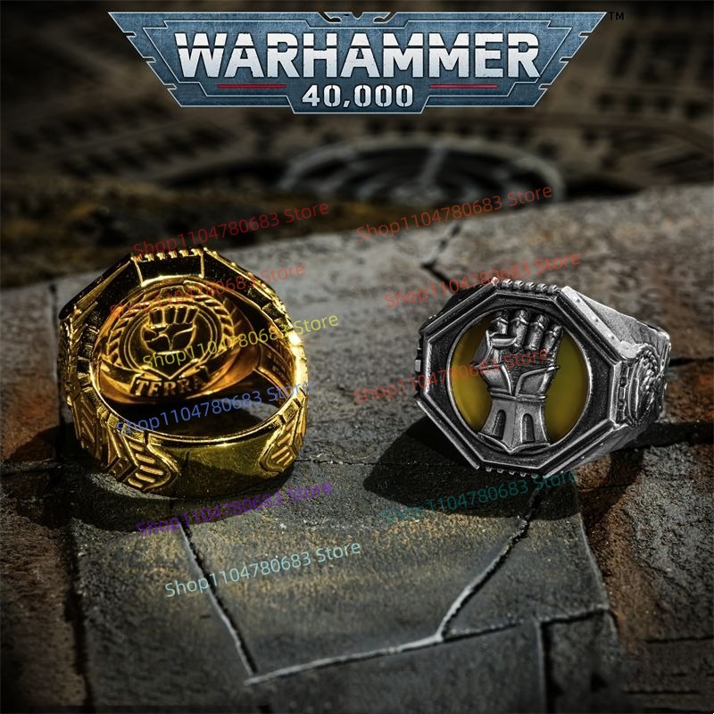 40K 임페리얼 피스트스 돈인장 반지, 빈티지 스타일  - Premium Anime Merchandise 리뷰 및 가격