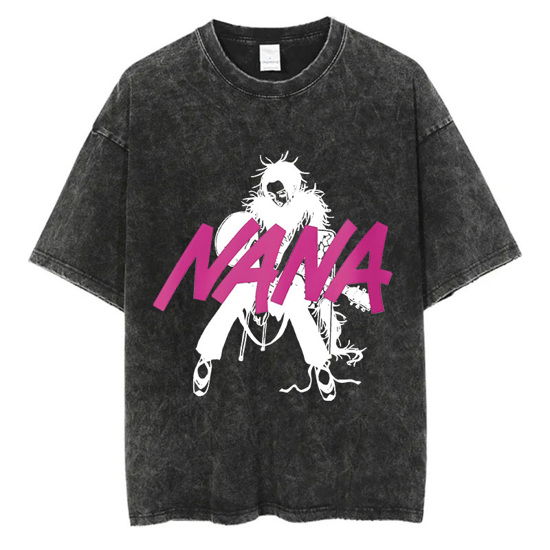 일본 애니메이션 나나 오사키 프린트 빈티지 워시 티셔츠 - Nana Anime Merchandise 리뷰 및 가격
