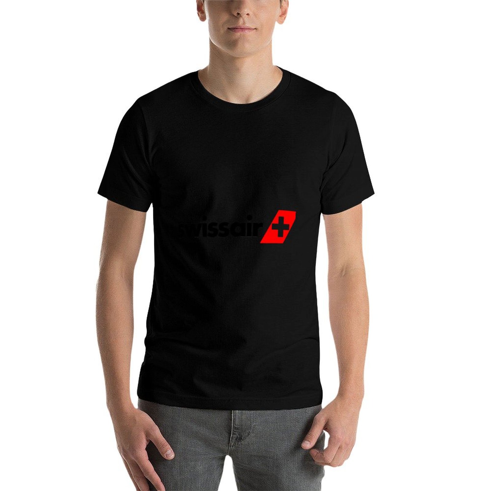 swissair-logo 상품 티셔츠 남자 티셔츠 그래 - Anime Merchandise Logo 리뷰 및 가격